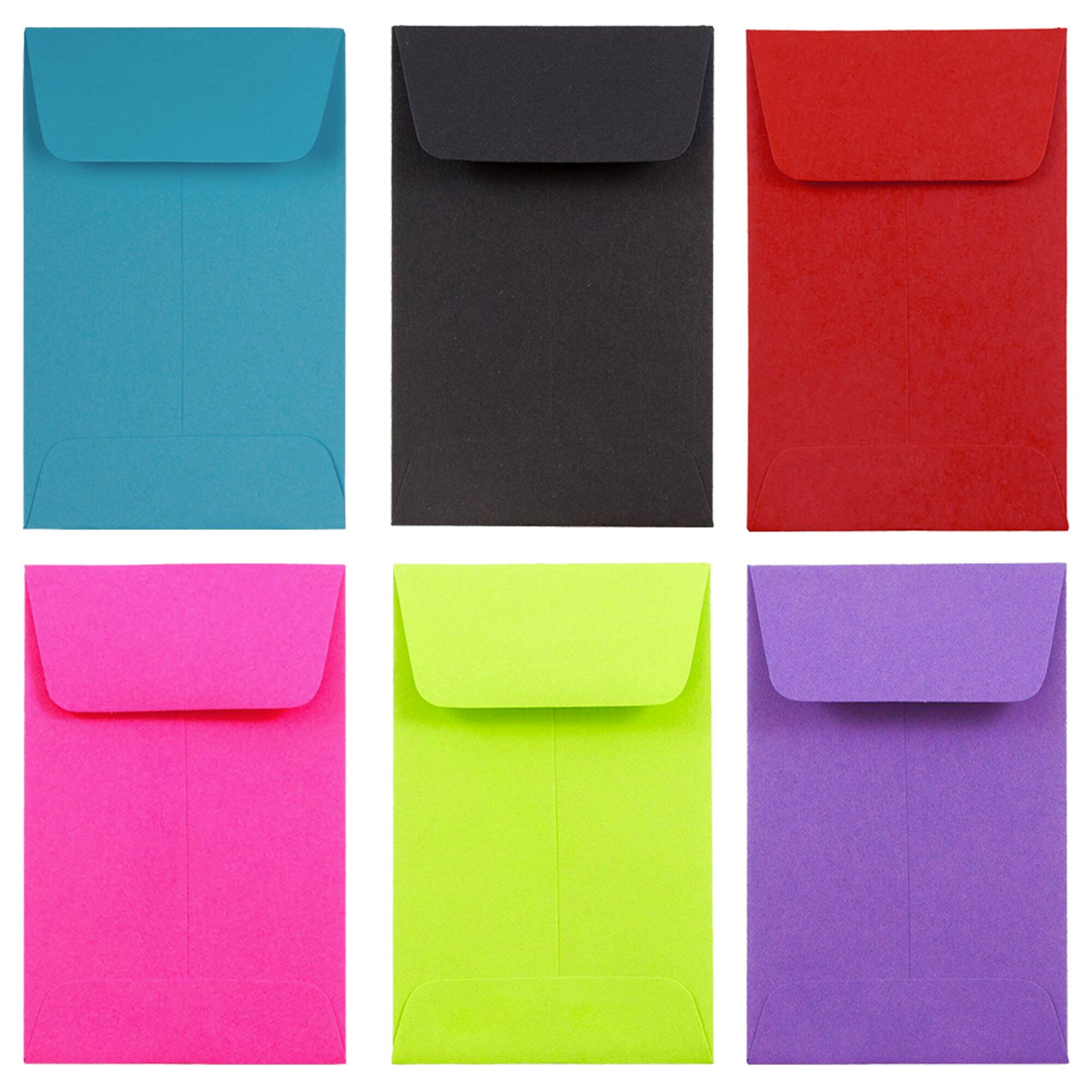 JAM Paper 2.25" x 3.5" Assorted Coin Business Envelopes, 150ct.